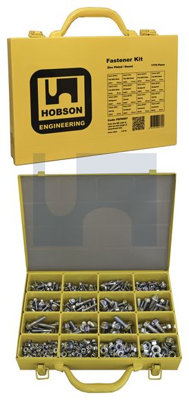 HOBSON BOLT & NUT ASSORTMENT KIT ZINC PLATE CL8.8 M5-10 12-50MM